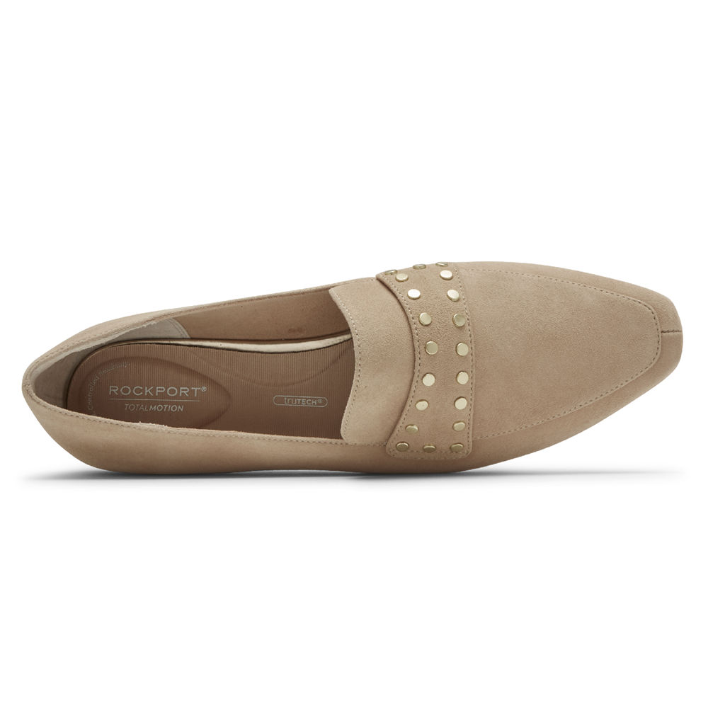 Mocassins Rockport Mulher Bege - Total Motion Laylani Studded - 51964PBYZ